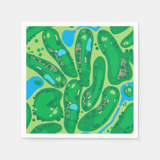 Serviette En Papier terrain de golf par golf green (Devant)