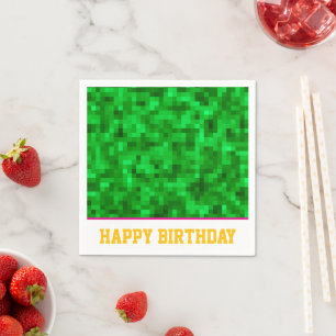 Serviette En Papier Terrain de l'équipe de sport Herbe Verte Joyeux An