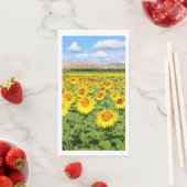 Serviette En Papier Terrain de tournesol (En situation)