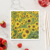 Serviette En Papier Terrain de tournesol jaune (En situation)