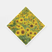Serviette En Papier Terrain de tournesol jaune (Coin)