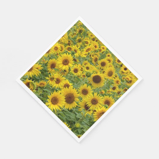Serviette En Papier Terrain de tournesol jaune (Coin)