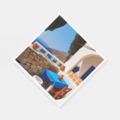 Serviette En Papier Terrasse Méditerranée Vue (Coin)