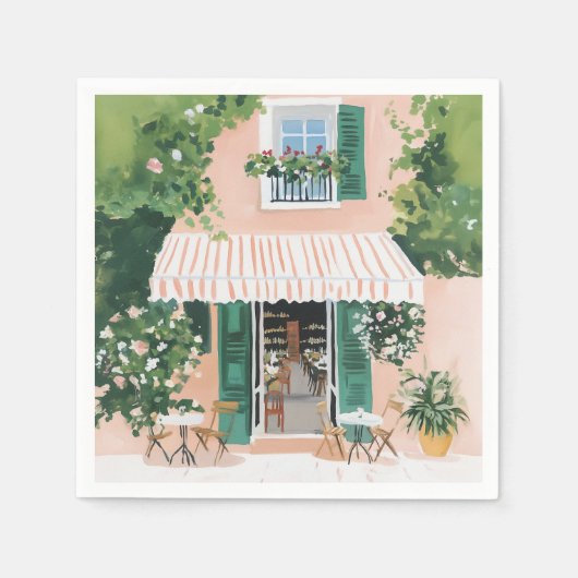 Serviette En Papier Terrasse paisible à Rome (Devant)