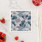 Serviette En Papier Terrazzo Conception abstraite (En situation)