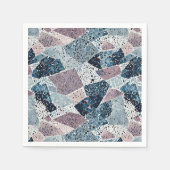 Serviette En Papier Terrazzo Conception abstraite (Devant)