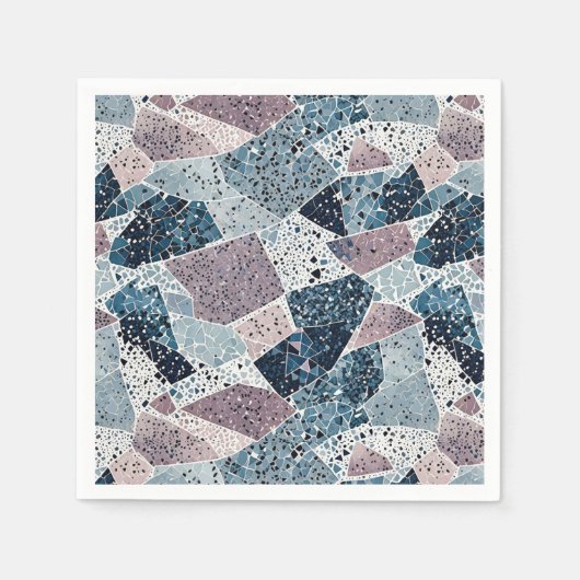 Serviette En Papier Terrazzo Conception abstraite (Devant)