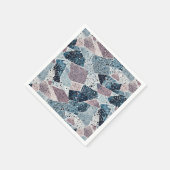 Serviette En Papier Terrazzo Conception abstraite (Coin)