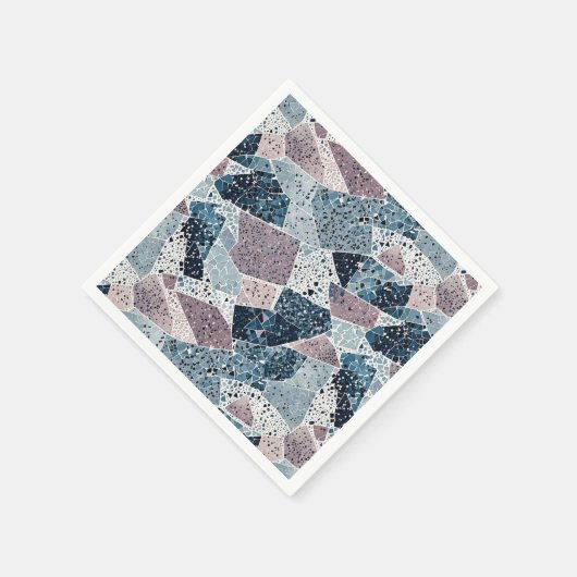Serviette En Papier Terrazzo Conception abstraite (Coin)