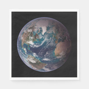 Serviette En Papier Terre Blue Marble (Hémisphère occidental)