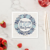 Serviette En Papier Terre côtière de Noël Tropical Sea Shell Wreath - (En situation)