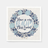 Serviette En Papier Terre côtière de Noël Tropical Sea Shell Wreath -  (Devant)