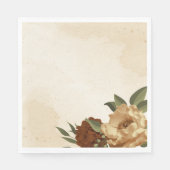 Serviette En Papier terre cuite rustique verdure fleurie (Devant)