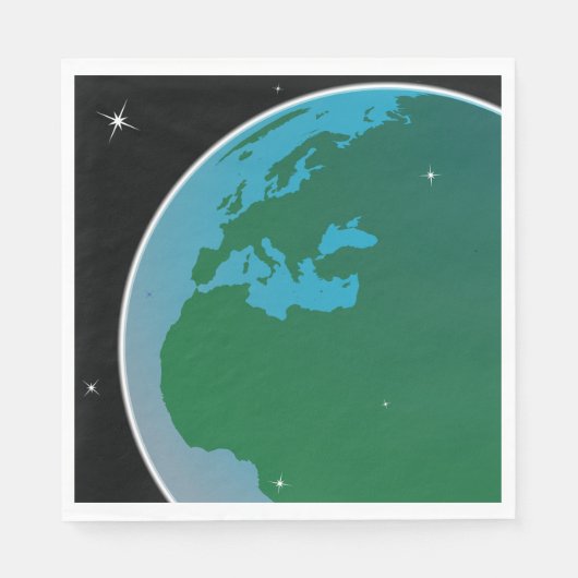 Serviette En Papier Terre de l'espace (Devant)