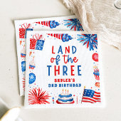 Serviette En Papier Terre Des Trois 4 juillet 3e Fête D'Anniversaire