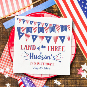 Serviette En Papier Terre Des Trois ! 4 juillet 3ème anniversaire