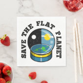 Serviette En Papier Terre plate dans le globe de neige (En situation)