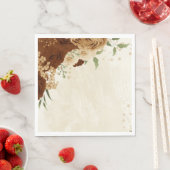 Serviette En Papier terre terre terre ton mariage floral (En situation)