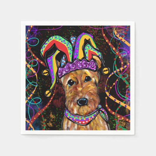 SERVIETTE EN PAPIER TERRIER AIRDALAIS (Devant)