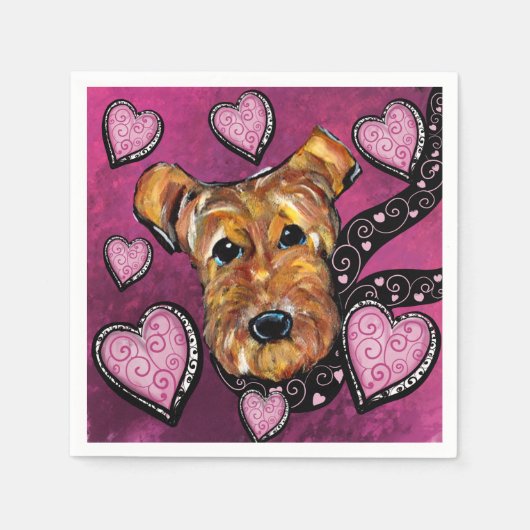 SERVIETTE EN PAPIER TERRIER AIRDALÉ (Devant)