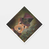 SERVIETTE EN PAPIER TERRIER AIREDALE (Coin)