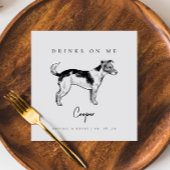 Serviette En Papier Terrier Chien Sketch Boissons sur moi Mariage anim