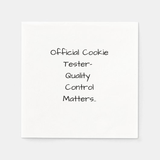 Serviette En Papier Testeur de biscuits officiel - Le contrôle qualité (Devant)