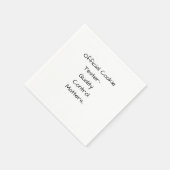 Serviette En Papier Testeur de biscuits officiel - Le contrôle qualité (Coin)