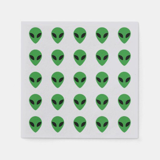 Serviette En Papier Tête d'Alien (Devant)