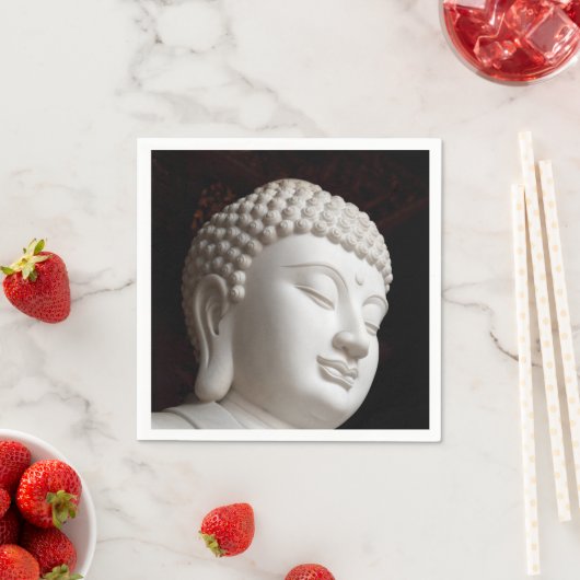 Serviette En Papier Tête de bouddha en pierre (En situation)
