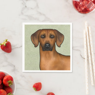 Serviette En Papier Tête de chien Rhodesian Ridgeback Lion Africain Ve