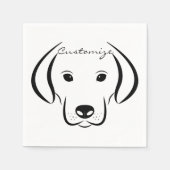 Serviette En Papier Tête de chiot mignonne Thunder_Cove (Devant)