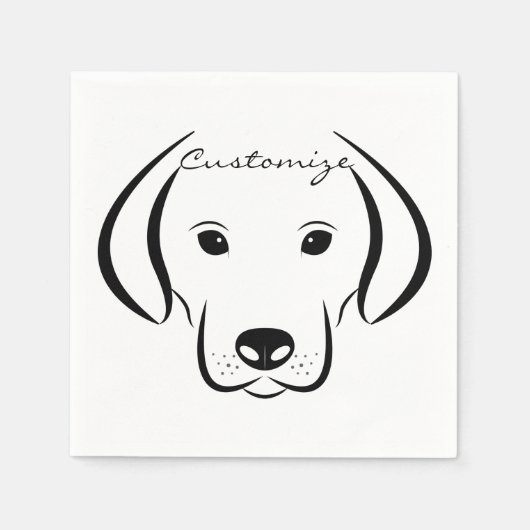 Serviette En Papier Tête de chiot mignonne Thunder_Cove (Devant)