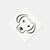 Serviette En Papier Tête de chiot mignonne Thunder_Cove (Coin)