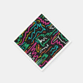 Serviette En Papier Tête de contraste Gras Neon (Coin)