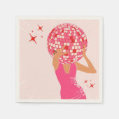 Serviette En Papier Tête de disco (Devant)