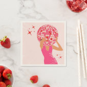 Serviette En Papier Tête de disco (En situation)