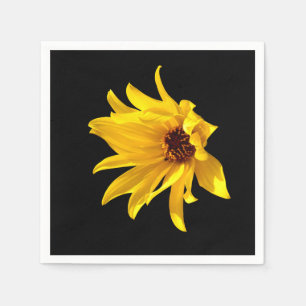 Serviette En Papier Tête de la marguerite jaune Helenium Papier servie