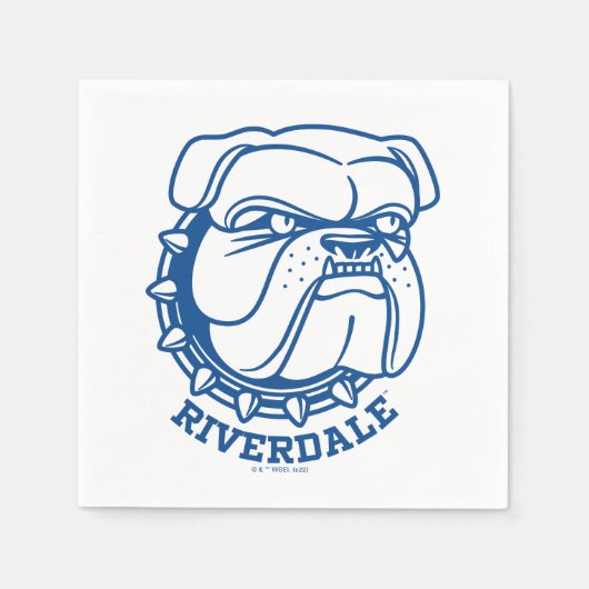 Serviette En Papier Tête de Riverdale Bulldog (Devant)