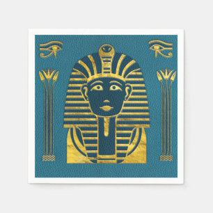 Serviette En Papier Tête de sphinx d'or avec les hiéroglyphes
