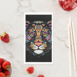 Serviette En Papier Tête de tigre géniale