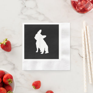 Serviette En Papier Tête Tilt Vêtement Frenchie Tête Bulldog Lover Cad