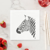 SERVIETTE EN PAPIER TÊTE ZEBRA (En situation)