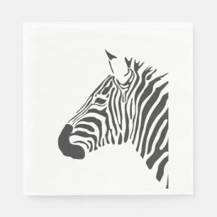 SERVIETTE EN PAPIER TÊTE ZEBRA