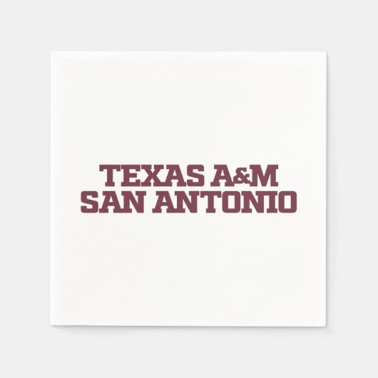 Serviette En Papier Texas A&M San Antonio (Devant)