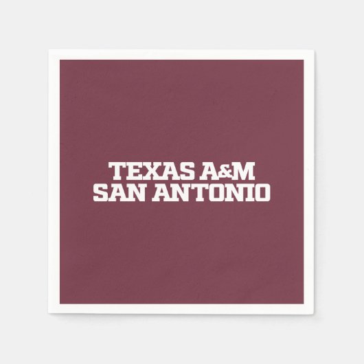 Serviette En Papier Texas A&M San Antonio (Devant)