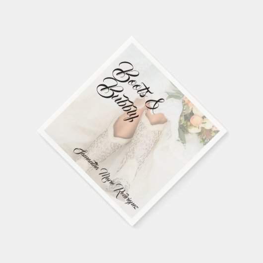 Serviette En Papier Texas Bride in Rhinestone Boots Enterrement de vie (Coin)
