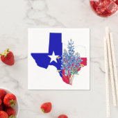 Serviette En Papier Texas et Bluebonnets (En situation)