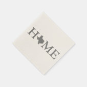 Serviette En Papier Texas Home State Grey Lone Star Texan Word Art (Coin)