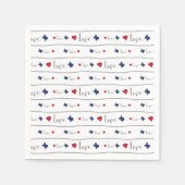 Serviette En Papier Texas Love and Hearts Motif (Devant)